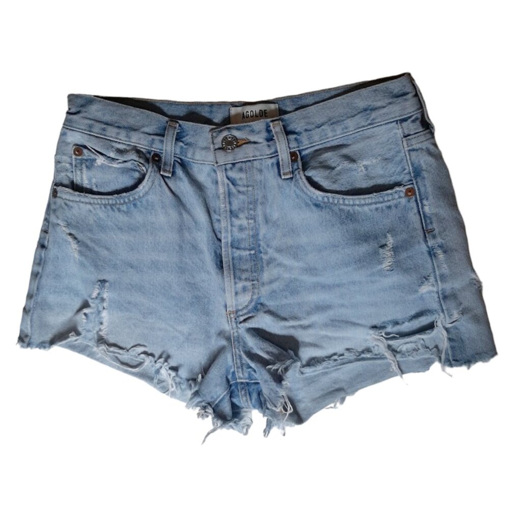 AGOLDE Parker Shorts Swapmeet Cut Off Denim Jean Shorts SZ 27